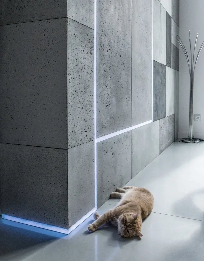 Architectural Concrete Wall Panels in a stylish interior | DecorMania UK